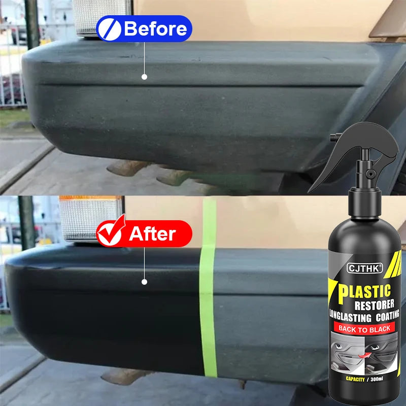 Rénovateur de plastique automobile, effet brillant noir, revêtement longue durée, produits de nettoyage et de polissage pour cuir