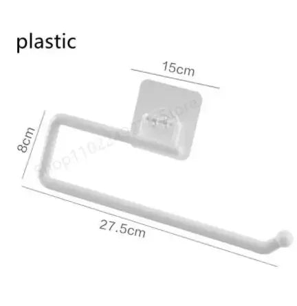 Support mural adhésif pour essuie-tout sous meuble, pour la cuisine et la salle de bain. Porte-rouleau d'essuie-tout doré