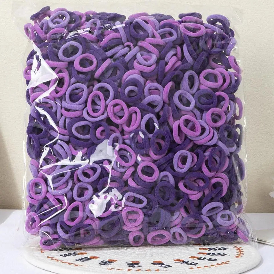 100/300/500 Pcs Girls Colorful Elastic Hair Bands Ponytail Hold Hair Tie Rubber Bands Scrunchie Hair Accessories Bands for Girls