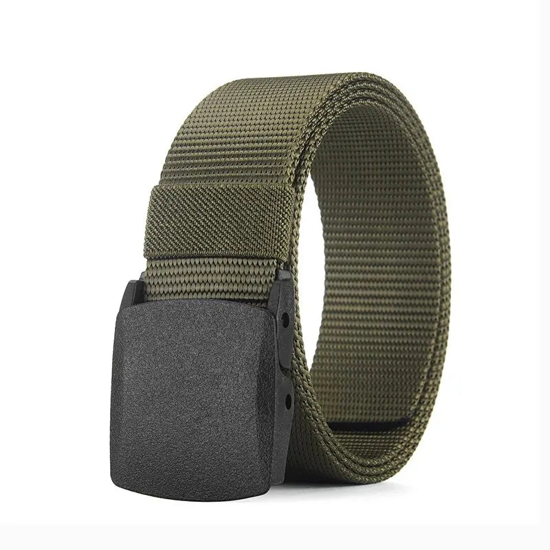 Ceinture pour hommes en plein air décontracté toile ceinture métal gratuit formation Nylon ceinture tactique avec pantalon jean ceinture sport ceintures pour hommes femmes