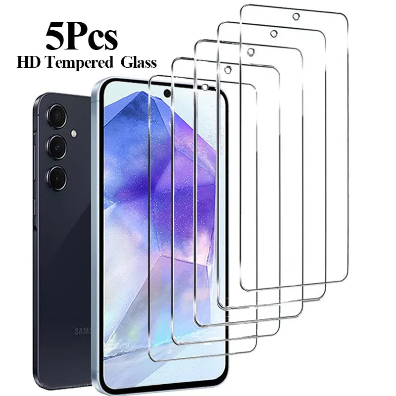 Protection d'écran HD en verre trempé pour Samsung S23, A55, A35, A54 et S25, compatible avec Samsung S24, S21, S22, Galaxy S24 Ultra et S23 FE. Compatible avec Galaxy S24 Ultra et S23 FE