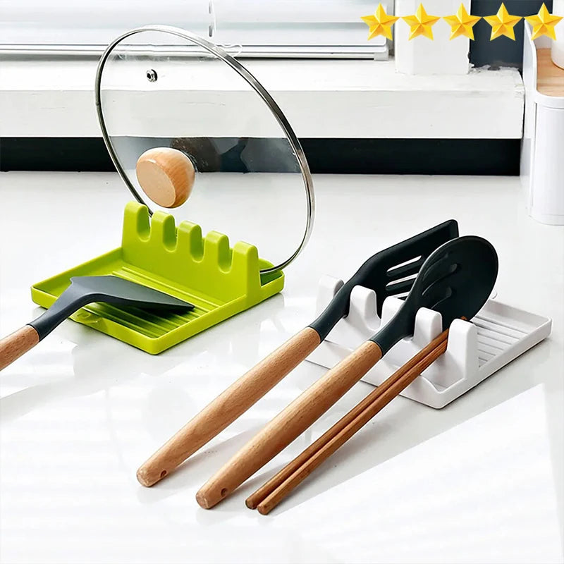 1Pcspatula Rack Pot Couvercle Rack Étagères Comptoir Pelle Cuillère Étagère Soupe Cuillère Pad Mettre Soupe Cuillère Porte-Baguettes