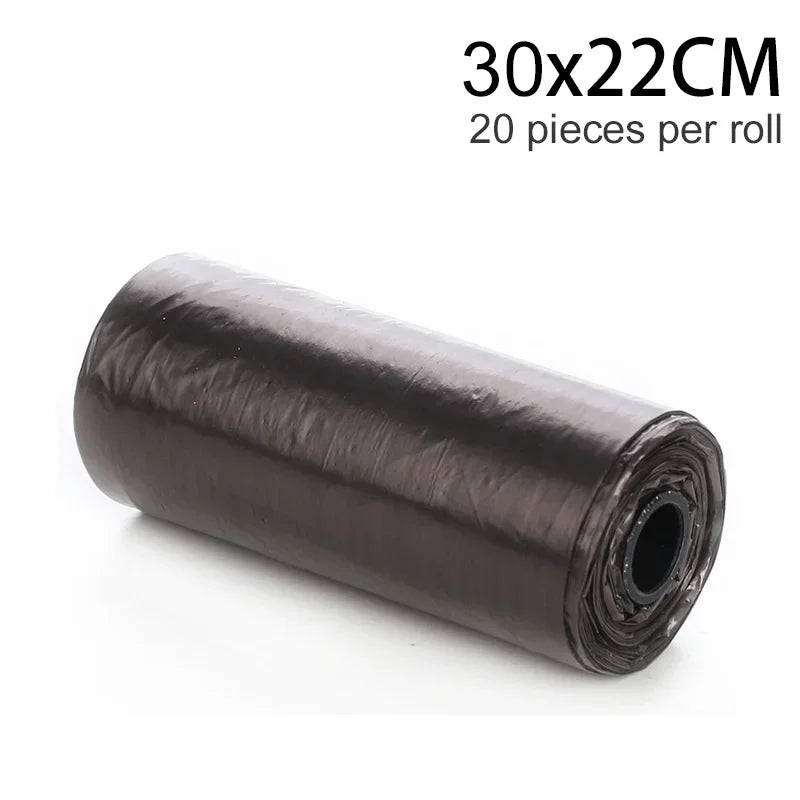 The covered car trash can contains 3 black garbage bags. The small car trash can is leak proof and miniature
