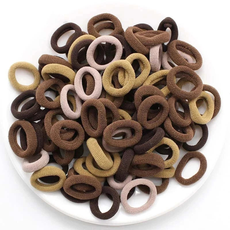 100/300/500 Pcs Girls Colorful Elastic Hair Bands Ponytail Hold Hair Tie Rubber Bands Scrunchie Hair Accessories Bands for Girls