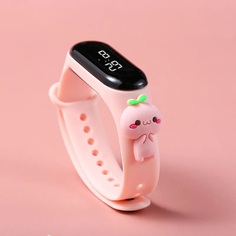 Disney Fashion Mickey Children Watches For Girls Electronic Bracelet Sports Touch LED  Doll Kids Watch Women Waterproof Clock
