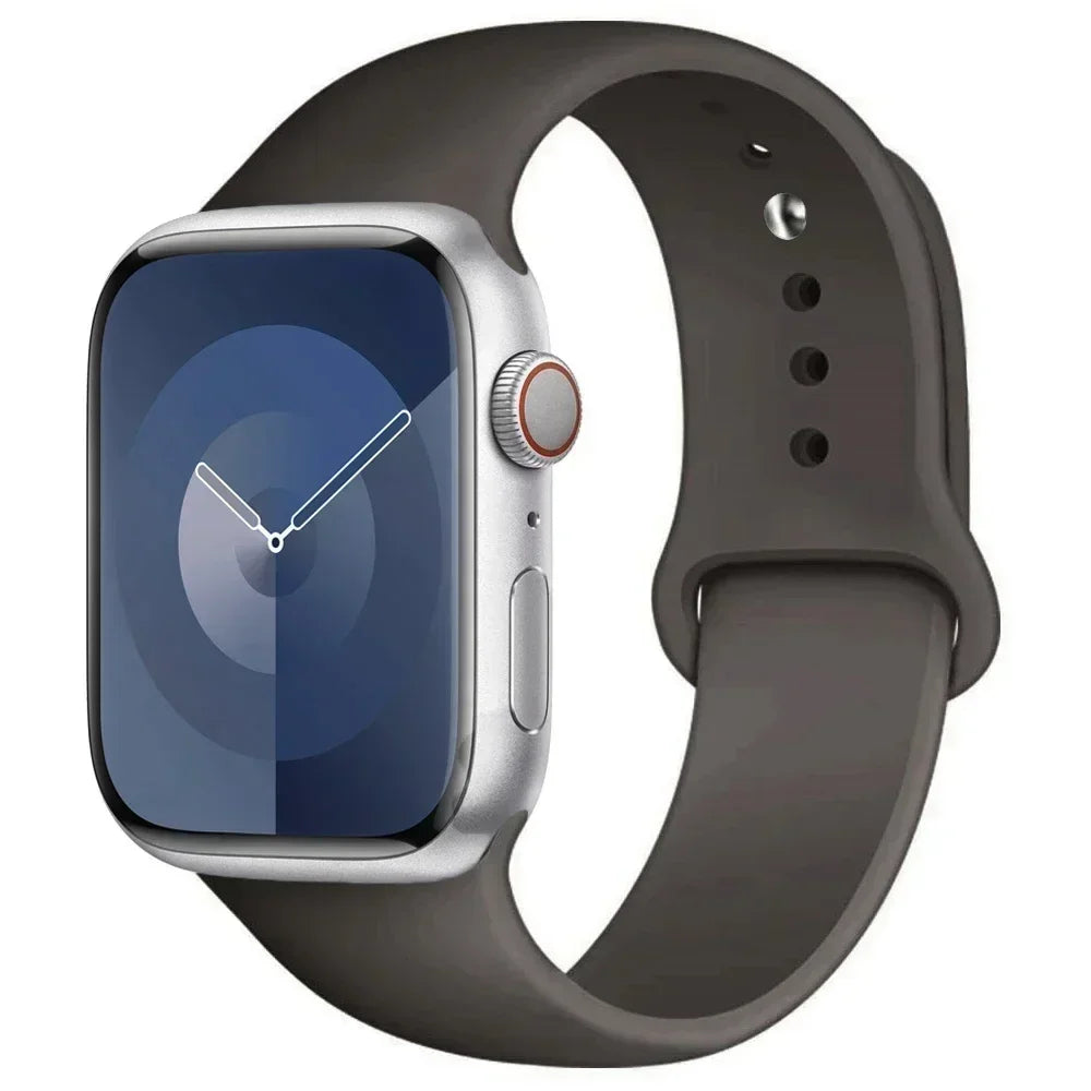 Bracelet en Silicone pour Apple Watch, 44mm 45mm 40mm 41mm 42-46mm, bracelet de sport iwatch série 8 7 6 5 4 9 10 11 SE-Ultra 2/3 49mm