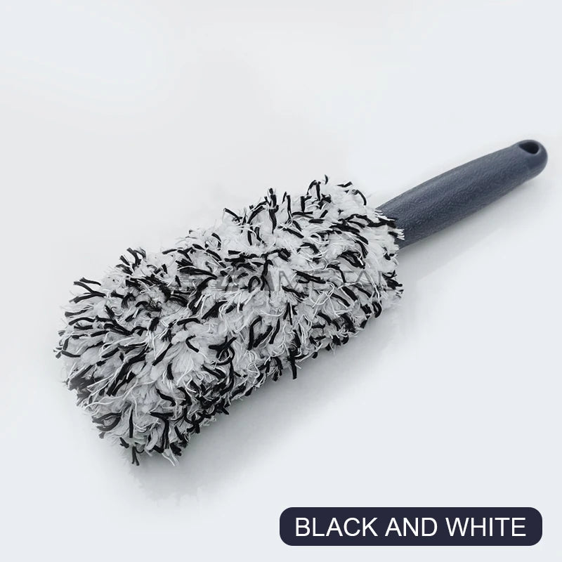 Brosse de nettoyage de jantes de voiture SEAMETAL, portable et en peluche, pour moyeux de roues, outil de lavage et d'entretien automobile, brosse anti-poussière