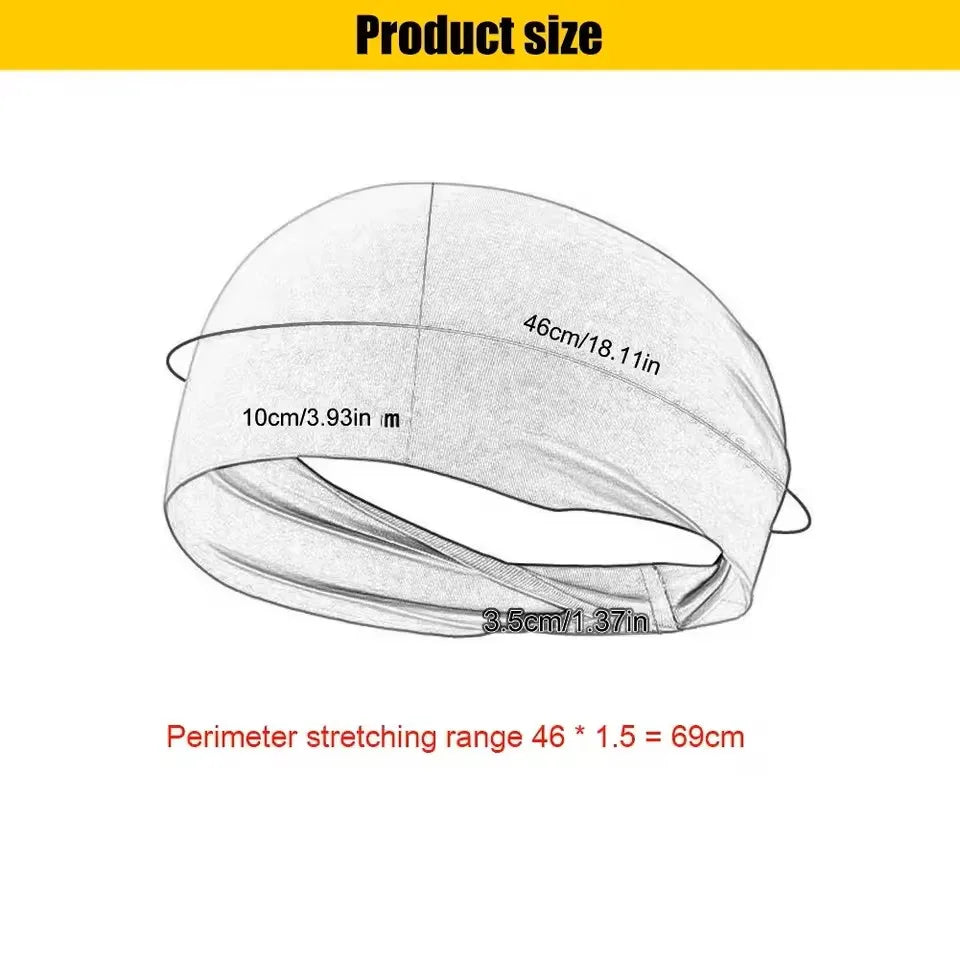 Sport Headband Fitness Sweat Bandage Head Hair Band Tennis Yoga Absorb Sweat Head Band Basketball Running Sweatband Women Men