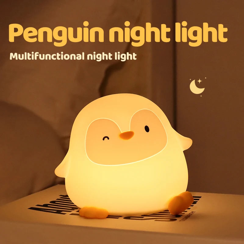 Lampe de nuit mignonne en silicone souple, renard et lapin, veilleuse de chambre d'enfant à intensité variable, rechargeable, avec minuterie et capteur tactile