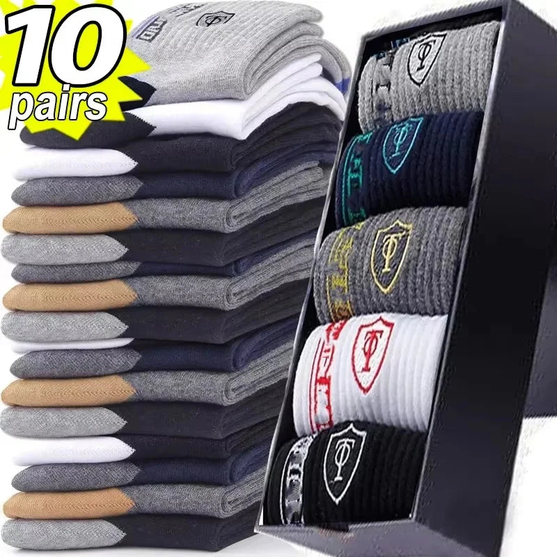 1 paire de chaussettes confortables et respirantes en coton pour hommes, chaussettes d'été pour hommes