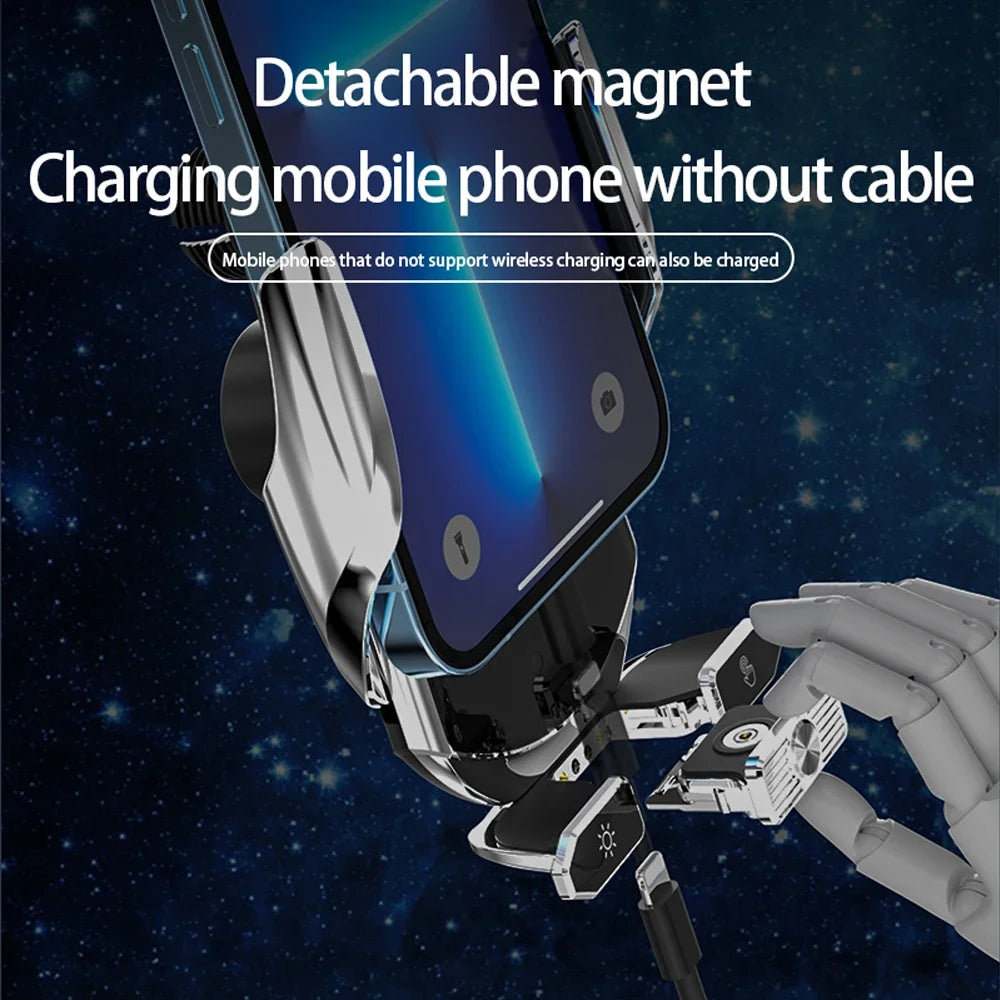 Support de téléphone magnétique à ventilation automatique pour voiture, chargeur sans fil, Station de charge rapide à Induction pour iPhone 16 15 14 13 Samsung Xiaomi
