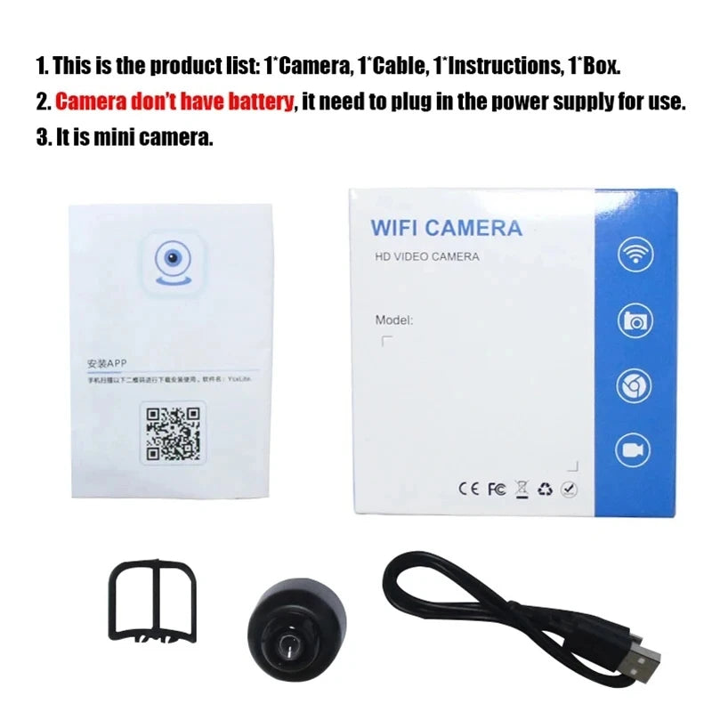 1080P HD Mini caméra WiFi sans fil HD Vision nocturne caméra maison X5 caméra à distance enfants surveillance de sécurité des animaux domestiques