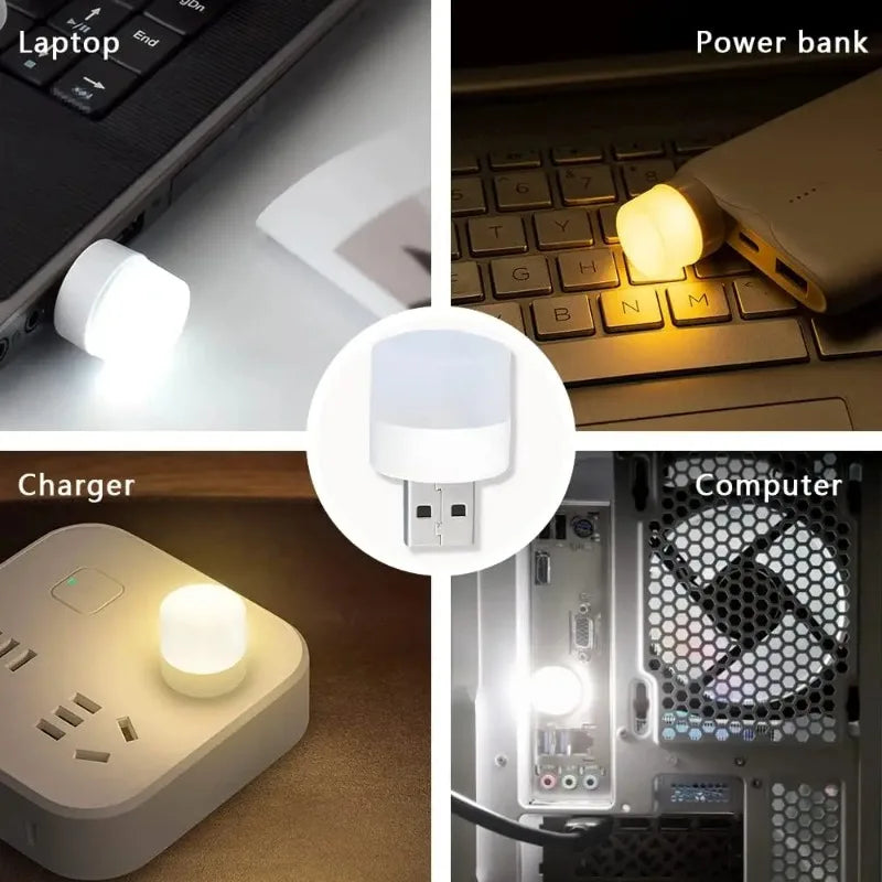 1/10Pcs Mini USB Veilleuse Blanc Chaud Protection Des Yeux Livre Lampe de Lecture Prise USB Ordinateur Mobile Alimentation LED Lampe De Nuit