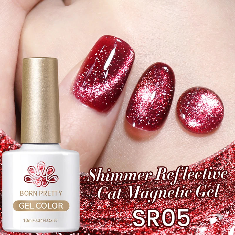 Vernis à ongles magnétique gel BORN PRETTY 10 ml Argent Clair de Couleur Chat - Accessoires pour les ongles - Vernis semi-permanent pour ongles d'automne et d'hiver
