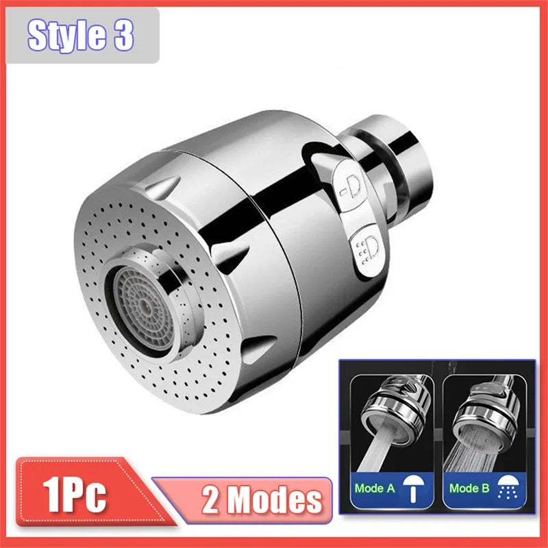 Universal Kitchen Faucet Adapter 2/3 Modes 360 Rotation Water Saving Spray Tap Nozzle with Filter Extenders Kitchen Gadgets