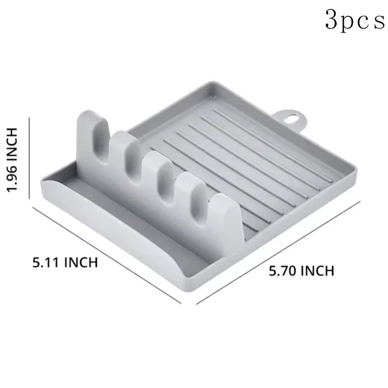 1Pcspatula Rack Pot Couvercle Rack Étagères Comptoir Pelle Cuillère Étagère Soupe Cuillère Pad Mettre Soupe Cuillère Porte-Baguettes