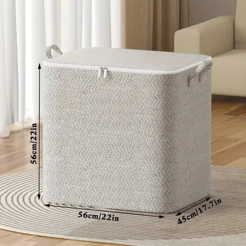 Sac de rangement domestique de grande capacité, 1 pièce, matériau Non tissé, organisateur de garde-robe, peut être utilisé pour les vêtements édredons, les jouets