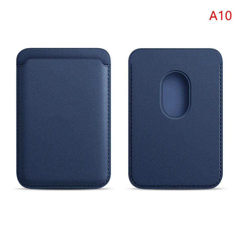 Étui porte-carte magnétique IPhone 16 15 13 14 12, pochette pour cartes, étui en cuir Magsafing avec autocollant arrière, housse de poche pour cartes