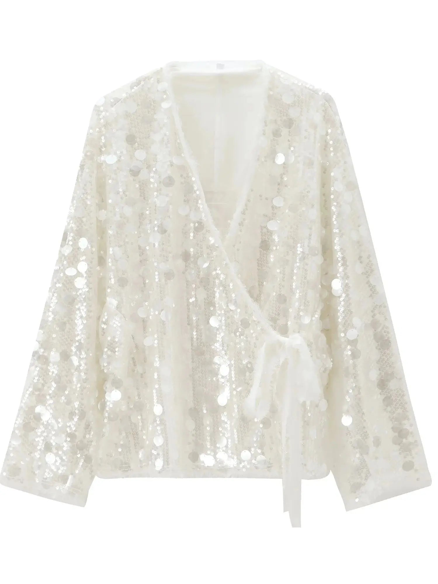 Vêtements pour femmes, nouvelle collection automne 2024, Style européen et américain, série polyvalente, décoration de perles, manteau de Style Kimono