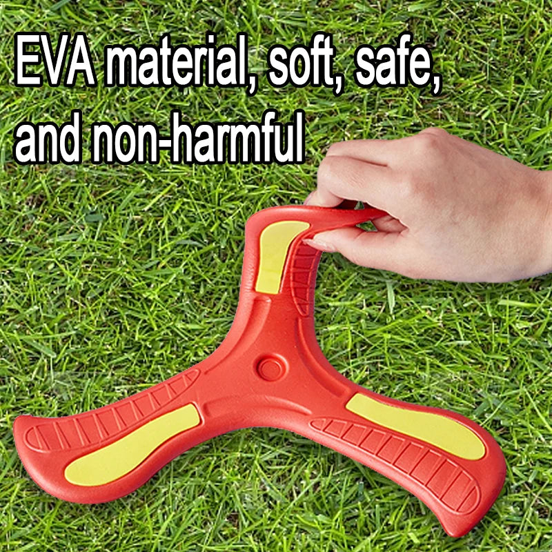 Boomerang souple en forme de croix à trois feuilles pour enfants, disque volant d'extérieur, jouet de sport interactif pour adultes et enfants, idéal pour se détendre et créer des puzzles. Cadeau parfait pour se déconnecter