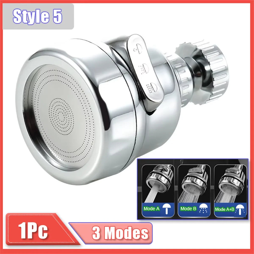 Universal Kitchen Faucet Adapter 2/3 Modes 360 Rotation Water Saving Spray Tap Nozzle with Filter Extenders Kitchen Gadgets