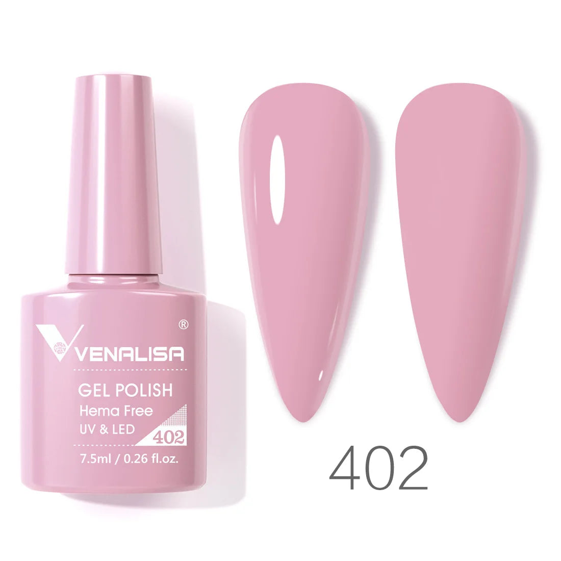 Vernis à ongles gel Venalisa 7,5 ml SANS HEMA, semi-permanent, UV/LED, couvrance totale, texture ultra-douce, manucure sublime