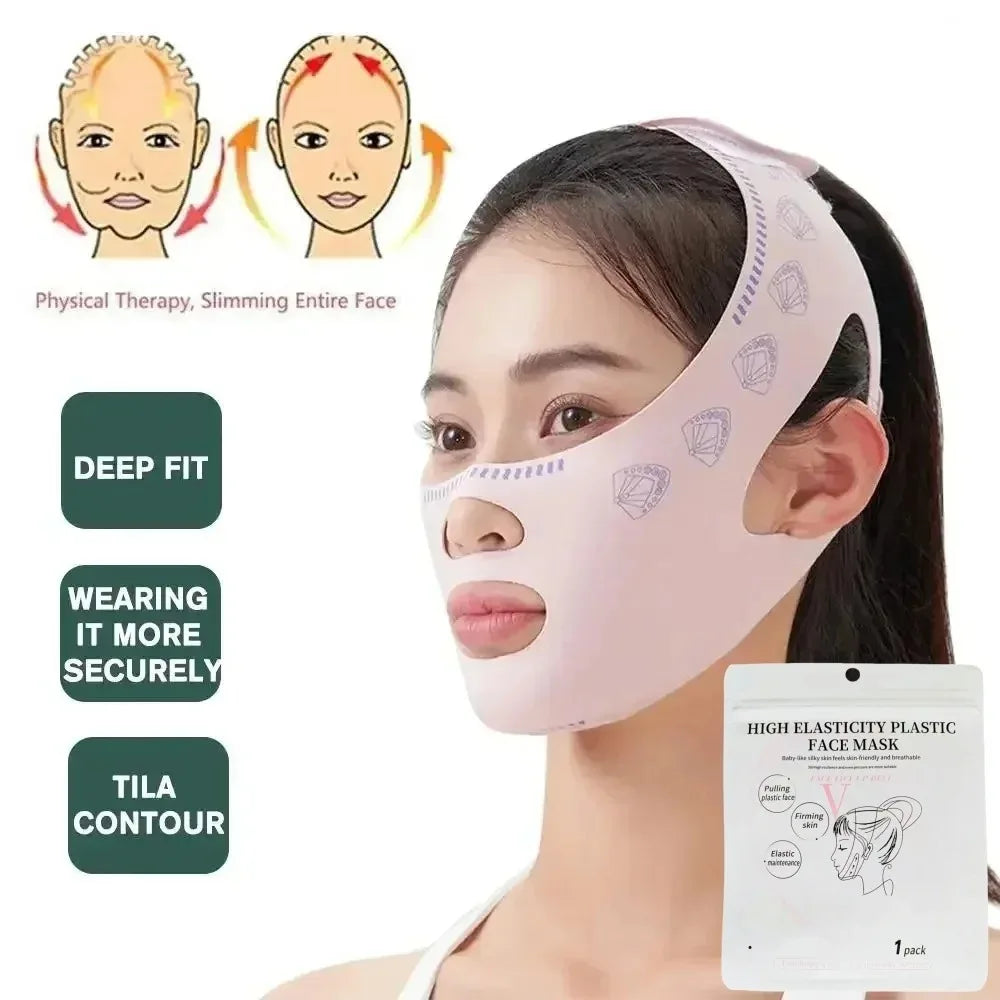 2026 Beauty Face Sculpting Sleep Bandage, Double Chin Reducer, V-Shaped Slimming Face Mask, Reusable Facial Lifting Beauty Tool
