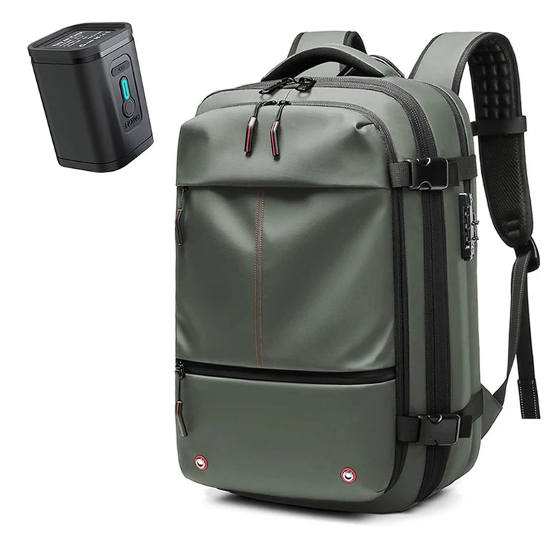 Voyage hommes 17 pouces sac à dos pour ordinateur portable compression sous vide sac à dos affaires grande capacité école sac à dos étendre sac à dos en plein air