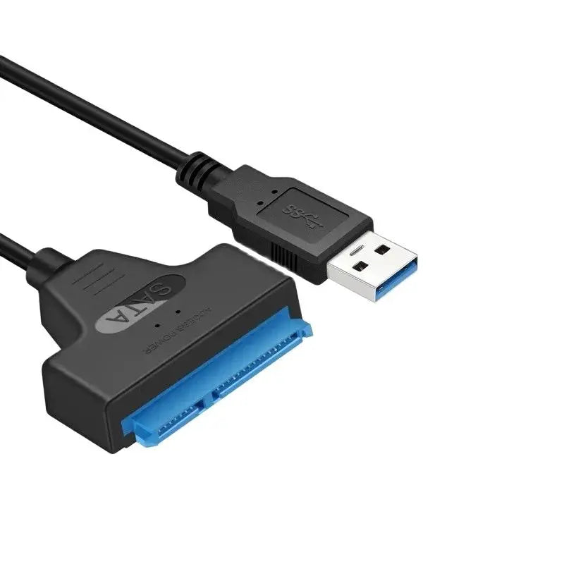 Câble adaptateur SATA vers USB 3.0, compatible avec les disques durs externes HDD/SD 2,5 pouces (22 broches).