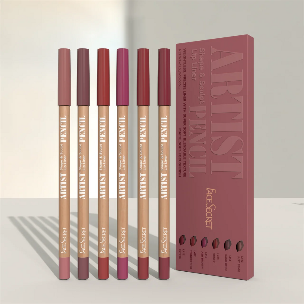 Ensemble de 6 crayons à lèvres mats velours - Teintes polyvalentes longue tenue - Maquillage des lèvres longue tenue - Baie, Brun, Rose