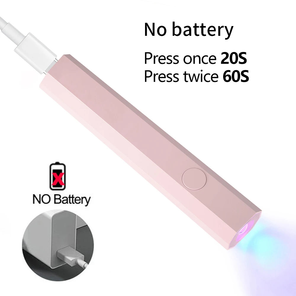LINMANDA Rechargeable Mini UV LED Nail Lamp Handheld Nail Drying Lamp  For Curing All Gel Polish Nail Dryer Machine UV Light