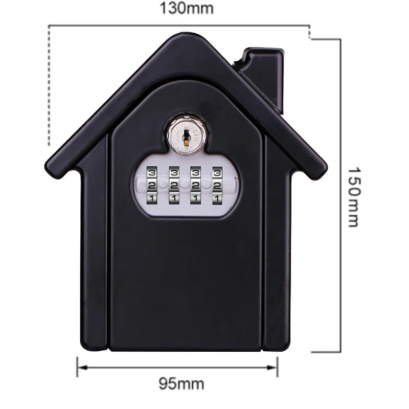 Boîte de rangement secrète pour clés murales, organisateur de combinaison de 4 chiffres, mot de passe, Code de sécurité, serrure sans clé, coffre-fort pour clés de maison