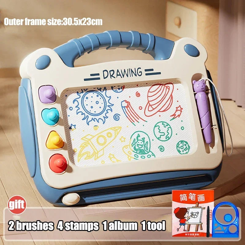 Tableau à dessin magnétique pour bébé, puzzle, jouet d'écriture magnétique, tableau à dessin magnétique graffiti, jouet Montessori pour enfants, cadeau