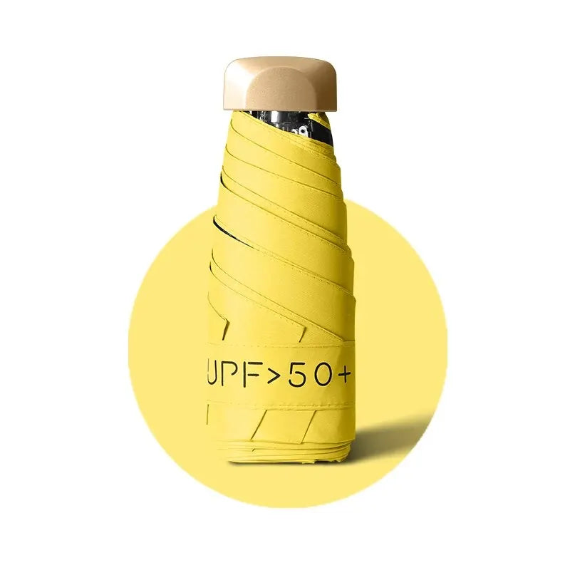 55% de réduction Mini parasol petite poche pluie parapluie vinyle pliant UV Protection ultraviolette pare-soleil poche Parasol Capsule