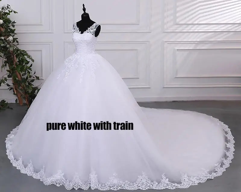 Robe de mariée Ashley Gloria Pure White, élégante robe de bal à col bateau, simple, Vestido De Noiva, grande taille, robe De Mariee