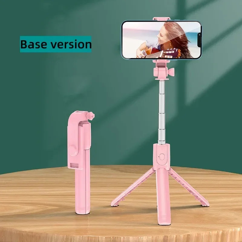 Perche à selfie sans fil avec trépied, lampe et télécommande Bluetooth extensible pour iPhone et streaming TikTok en direct