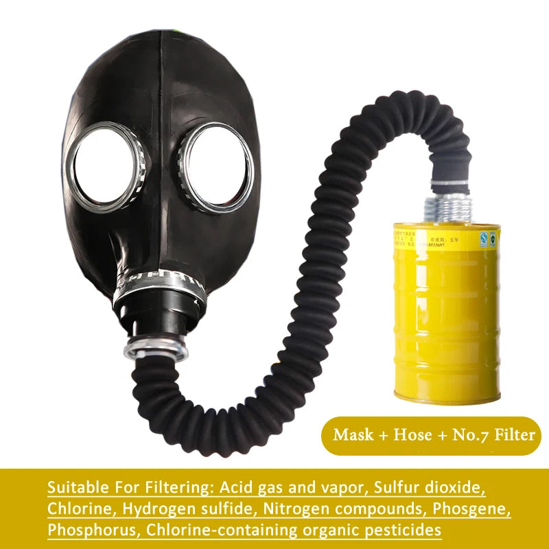Masque complet à gaz noir polyvalent, nouveau Type 64, respirateur, peinture, Spray, Pesticide, masque en caoutchouc naturel, masque de prévention chimique