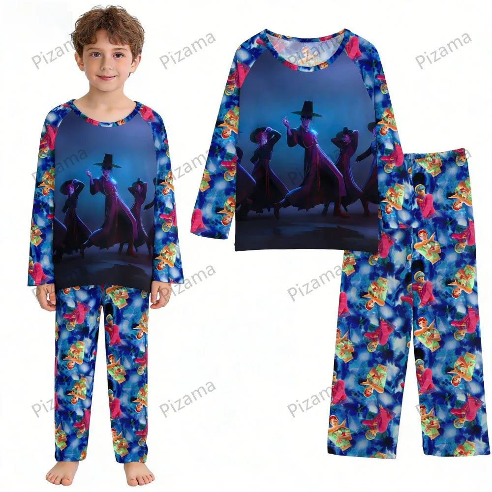 Pyjama K-Pop Chasseurs de Démons, ensemble 2 pièces pour enfants, manches longues et pantalon, collection automne. Convient aux garçons, filles, bébés et adolescents
