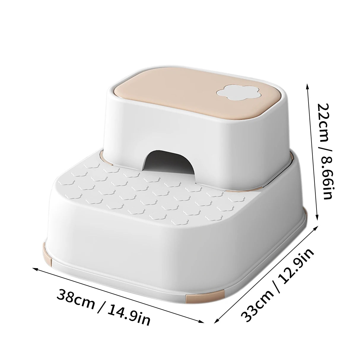 Marche pied de salle de bain antidérapant pour enfants WORTHBUY, idéal pour l'apprentissage de la sécurité et le lavage des mains dans le salon ou la salle de bain.