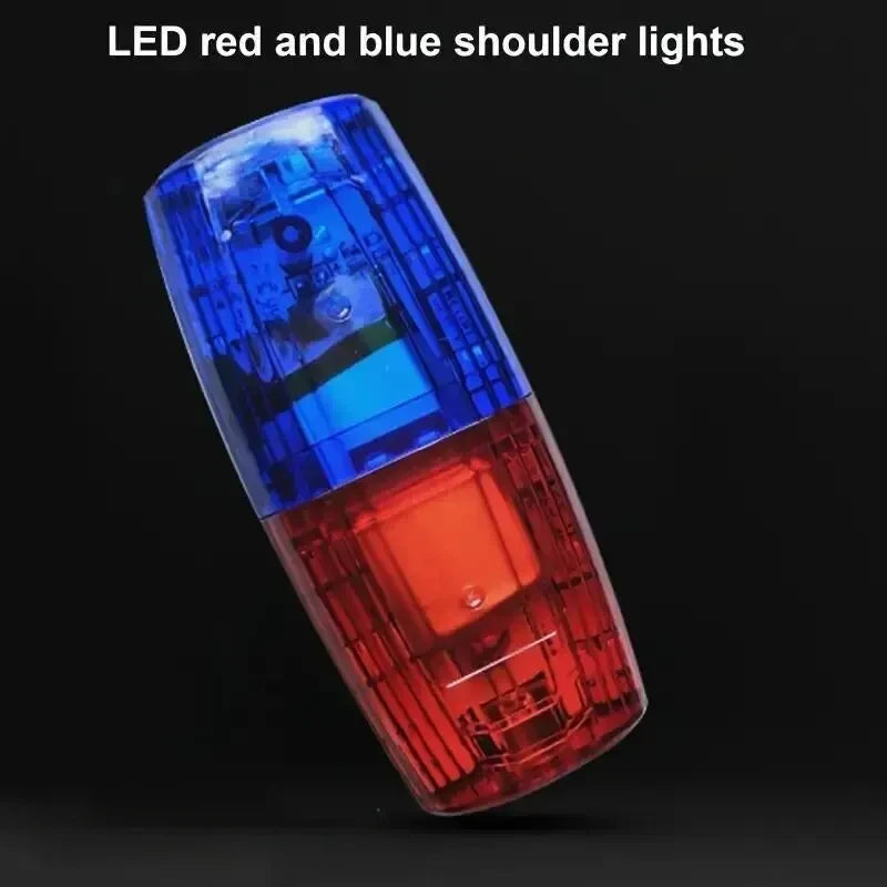 Rouge bleu LED épaule voyant d'avertissement Police épaule pince lumière assainissement travailleur Signal lampe stroboscopique sécurité patrouille alarme Flash