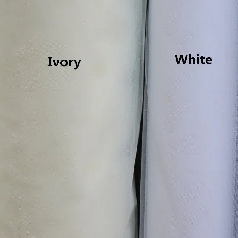 Voile de mariée 3M à une seule couche avec bordure en dentelle et peigne, accessoires de mariage