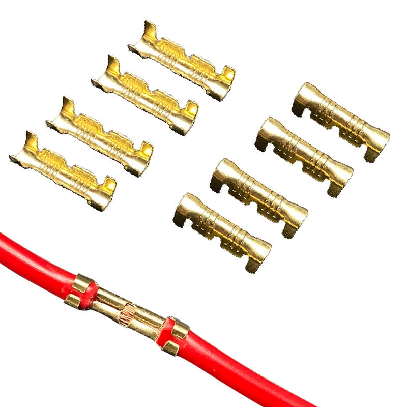50, 100 ou 200 unités de bornes d'accueil en U, bornier à languette, section de 0,3 à 1,5 mm², connecteur double.