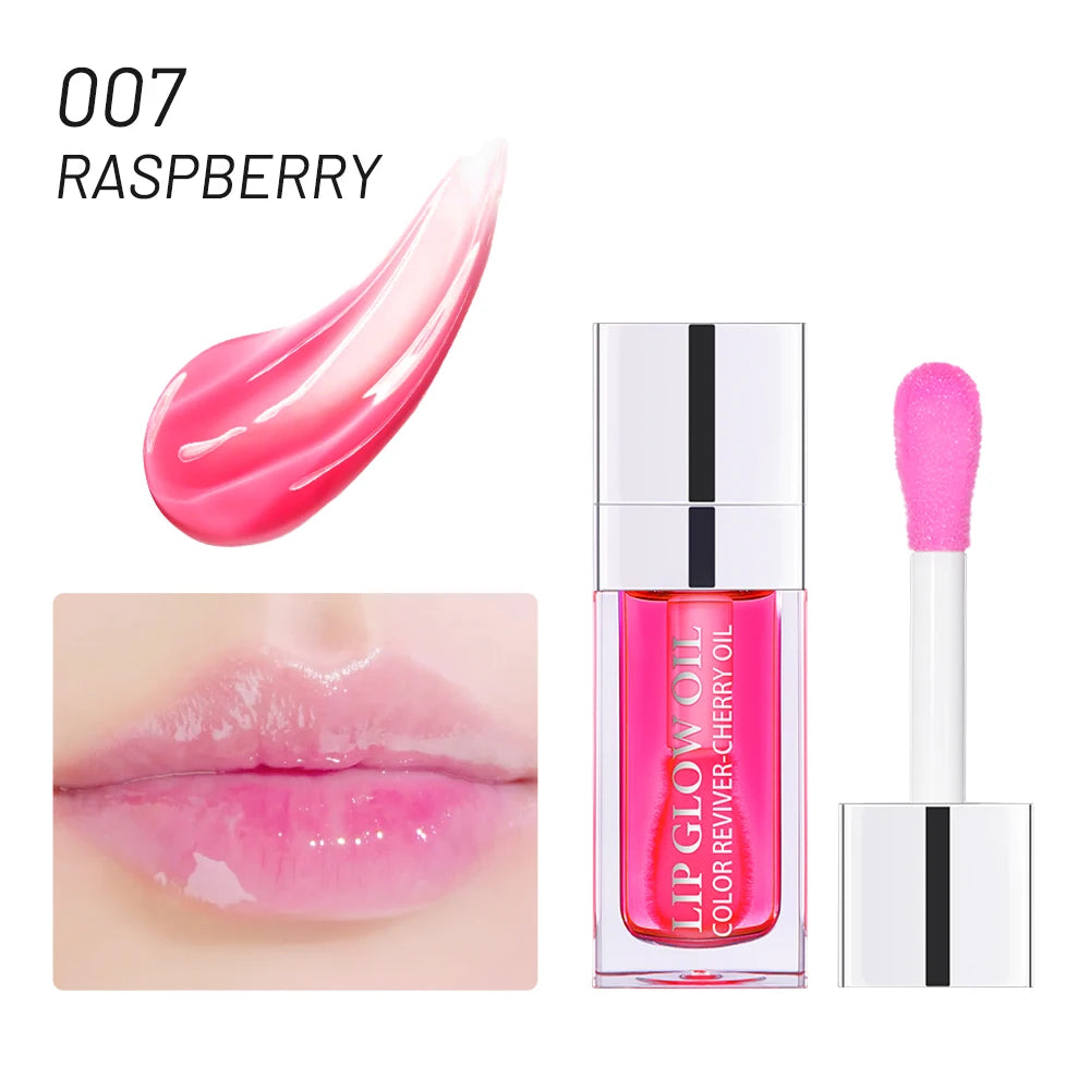Baume à lèvres hydratant, huile à lèvres brillante originale, soin des lèvres, bienfait pour les lèvres, repulpant, exfoliant, huile brillante repulpante rose