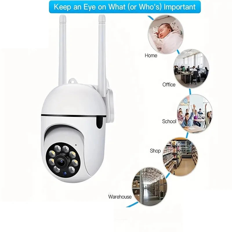 A7 WiFI IP caméra intelligente 1080P HD couleur Vision nocturne sans fil caméra de sécurité à domicile 2 voies son et mouvement Notification Push