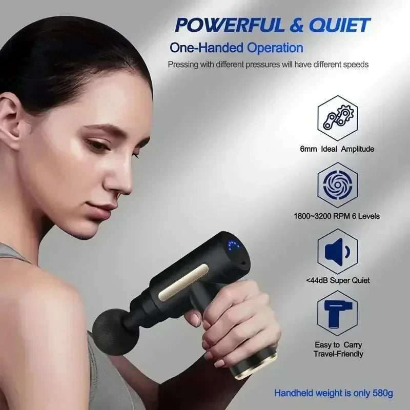 Nouveau pistolet de Massage Portable pour le Fascia, Mini pistolet de Massage pour les tissus profonds du cou et des pieds, léger, vitesse réglable, équipement de Massage pour tout le corps