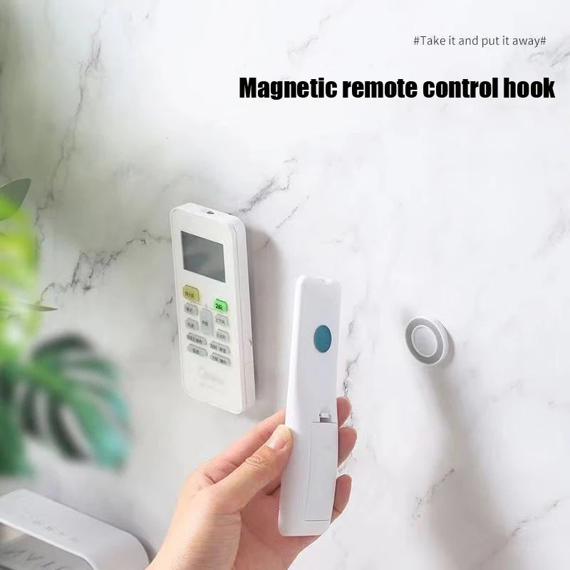 Support à crochet magnétique pour télécommande domestique sans poinçon, autocollant mural solide sans trace, routeur Tv climatiseur Plug-In S
