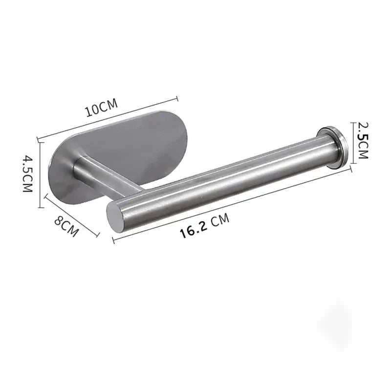 1PCS Kitchen Paper Towel Holder Toilet Paper Holder Adhesive Tissue Rack Napkin Dispenser Cabinet Storage Bathroom Accessories