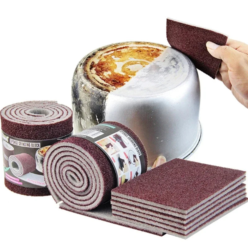 Éponge magique en mélamine, éponge de cuisine en carborundum, gomme pour poêles, casseroles, vaisselle, ustensiles de cuisine, articles de nettoyage ménager