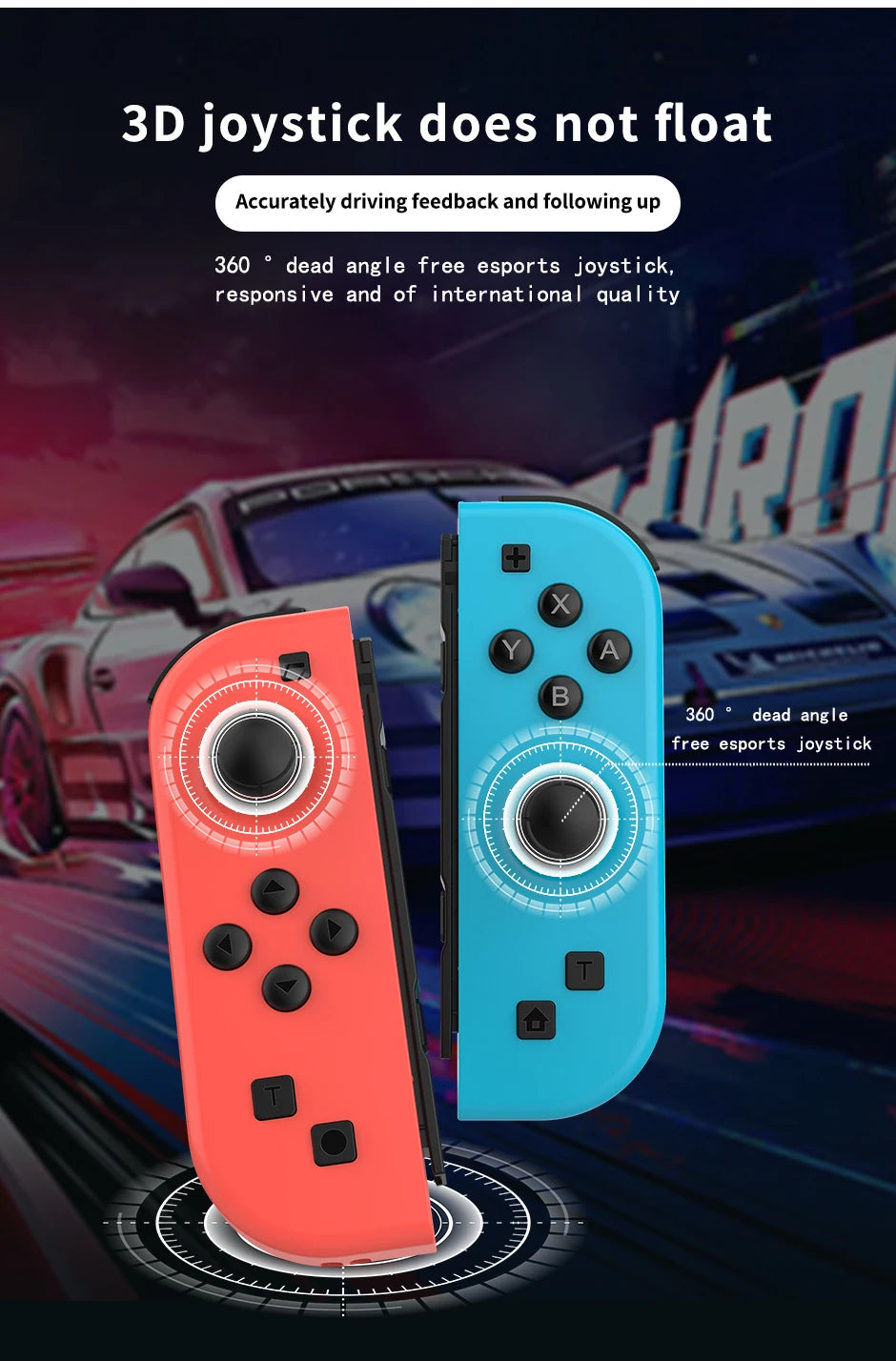 Manette Joy-Con pour Nintendo Switch, manette de jeu sans fil, fonction de réveil turbo