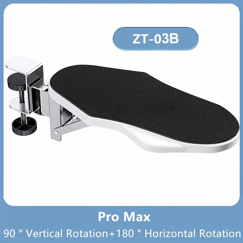 Support de bras pour ordinateur portable (1 pièce) adapté aux bureaux, réglable en rotation, avec plateau d'extension pour le poignet, pour une utilisation à domicile.